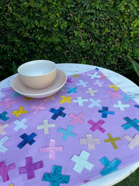 Napkins - Set of 6 - Fallen Crosses [Purple]