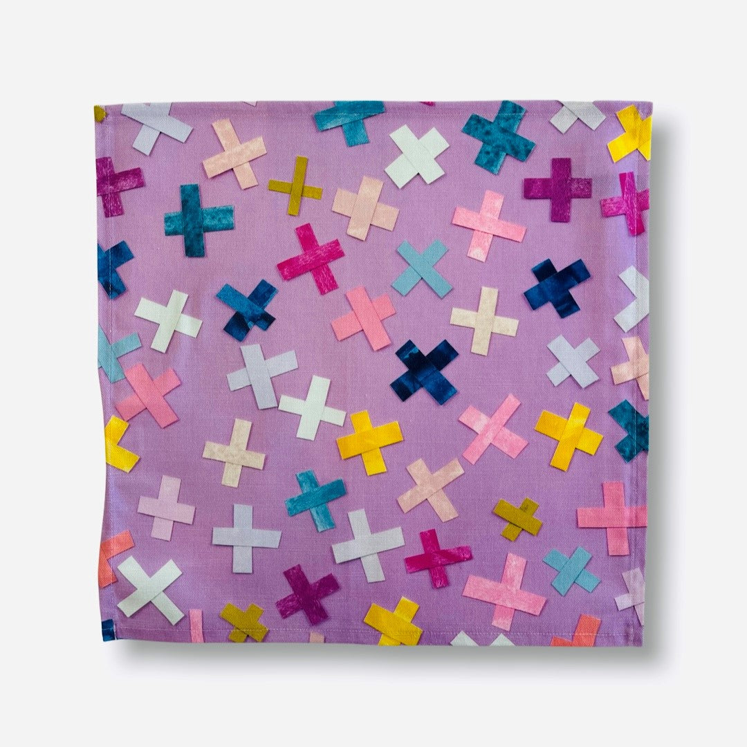 Napkins - Set of 6 - Fallen Crosses [Purple]