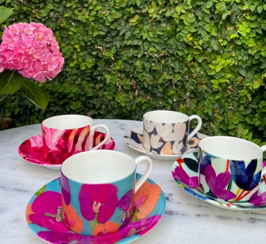 Classic Cup & Saucer Set - Assorted Designs - With Me While I'm Gone I