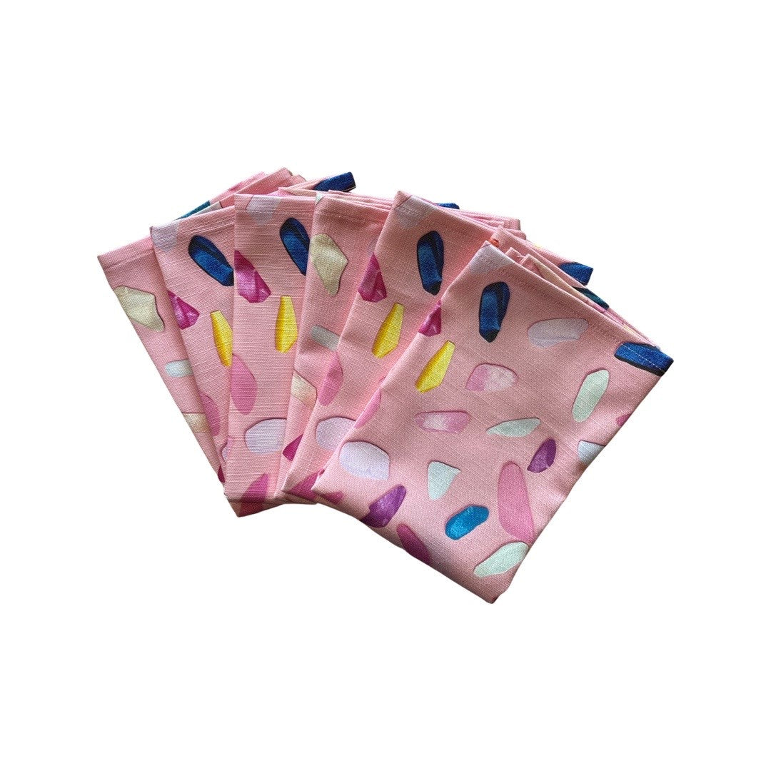 Napkins - Set of 6 - Little Lickings [Pink]